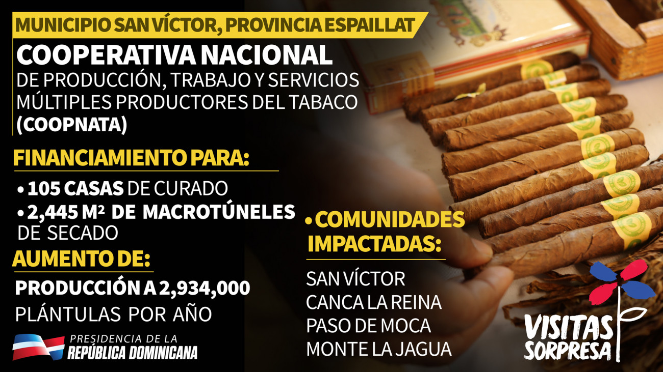 Municipio San Víctor, Espaillat. Productores del tabaco COOPNATA