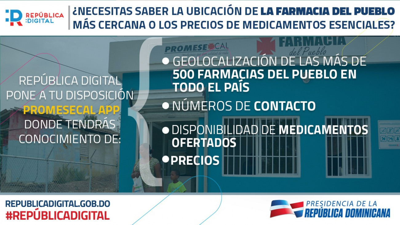 Ahora puedes conocer la Farmacia Del Pueblo más cercana a ti, números de contactos y precios de los medicamentos. 