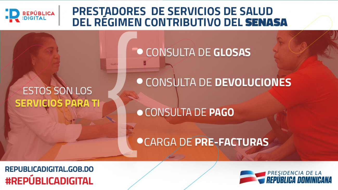 Si eres prestador del régimen contributivo de SENASA, República Digital tiene estos servicios para ti