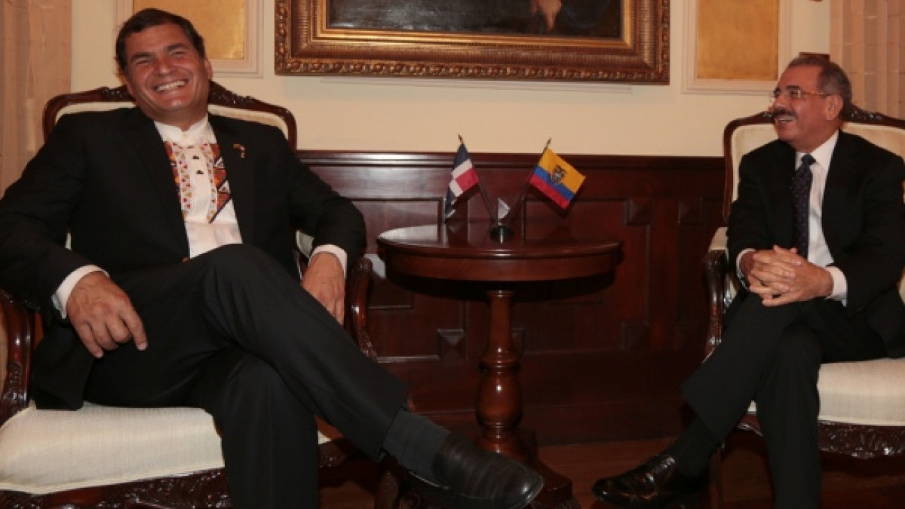 Danilo Medina y Rafael Correa 