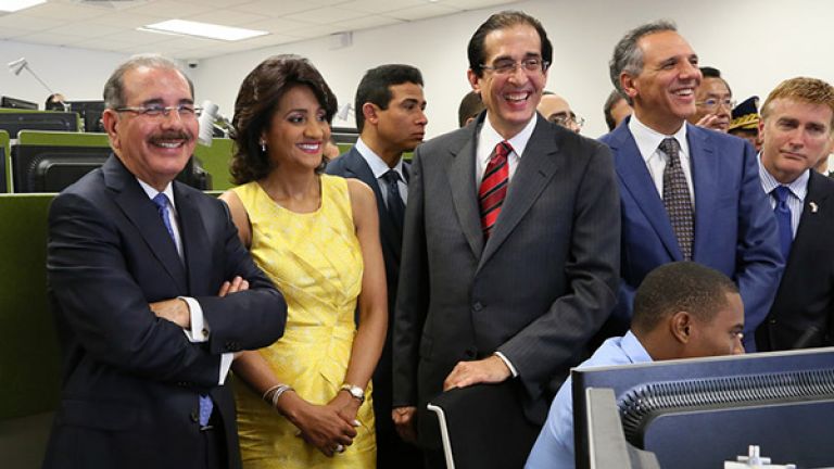 Danilo Medina, Candida Montilla, Gustavo Montalvo y José Ramón Peralta