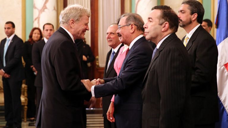 Presidente Danilo Medina recibe los saludos de Año Nuevo