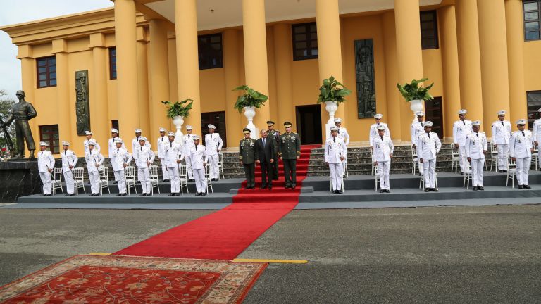 Presidente Danilo Medina, durante graduación de cadetes