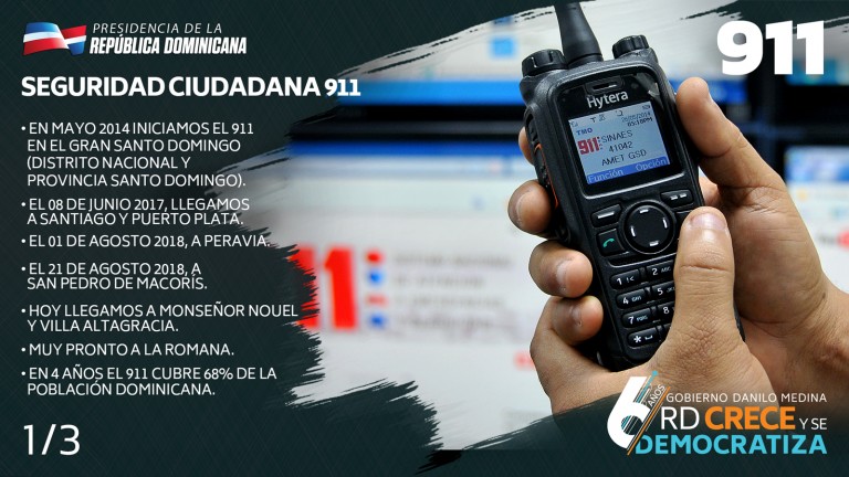 Seguridad Ciudadana 911. #RDCreceYSeDemocratiza 1